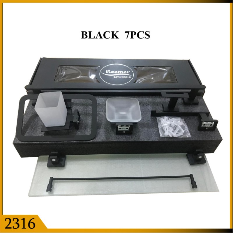 ACCESSORIES SET 7PC SQ SLIM RMR BLK (2316)
